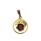 Image 1 of Two-tone gold pendant | Floral design