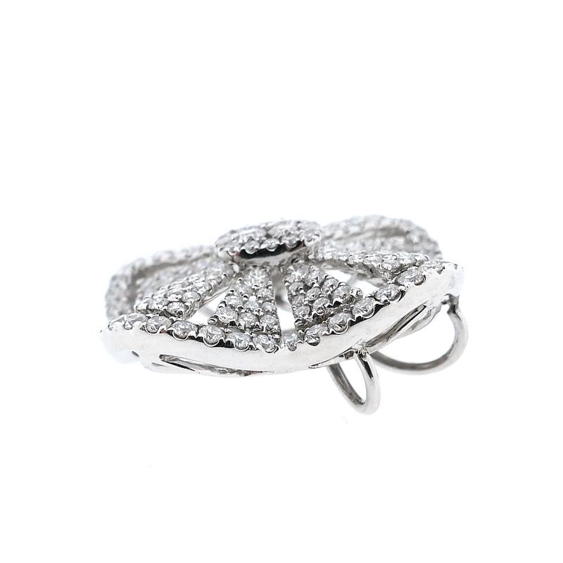 Image 6 of 18K white gold pendant with 1.40 ct. diamonds | Vintage