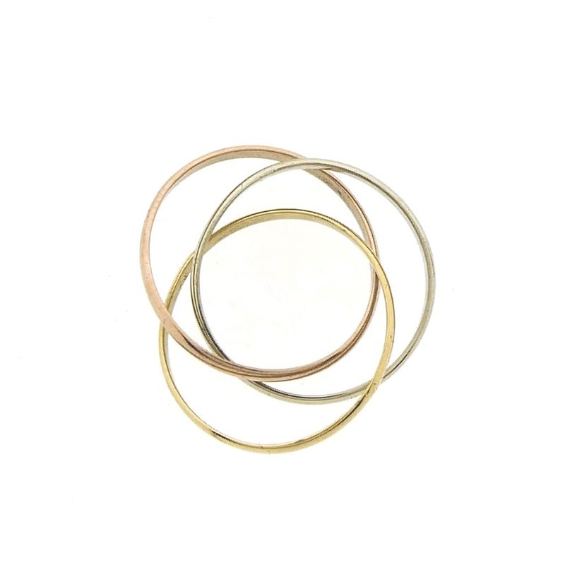 Image 3 of Tricolor gold trinity ring