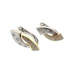 Image 5 of Two-tone gold earrings with zirconia