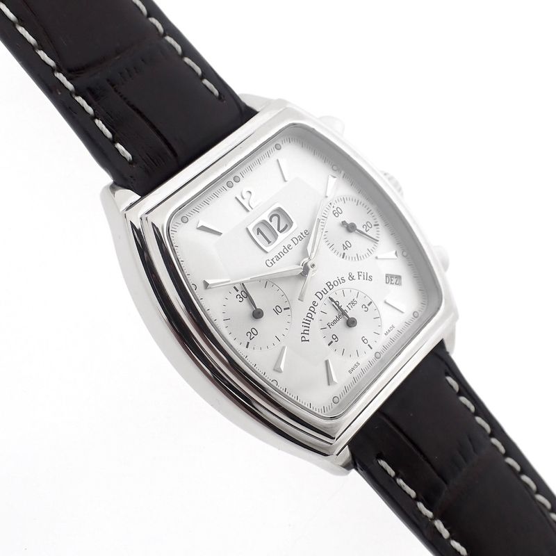 Image 2 of DuBois & Fils 'Grande Date'; Limited 18k white gold men's watch with chronograph