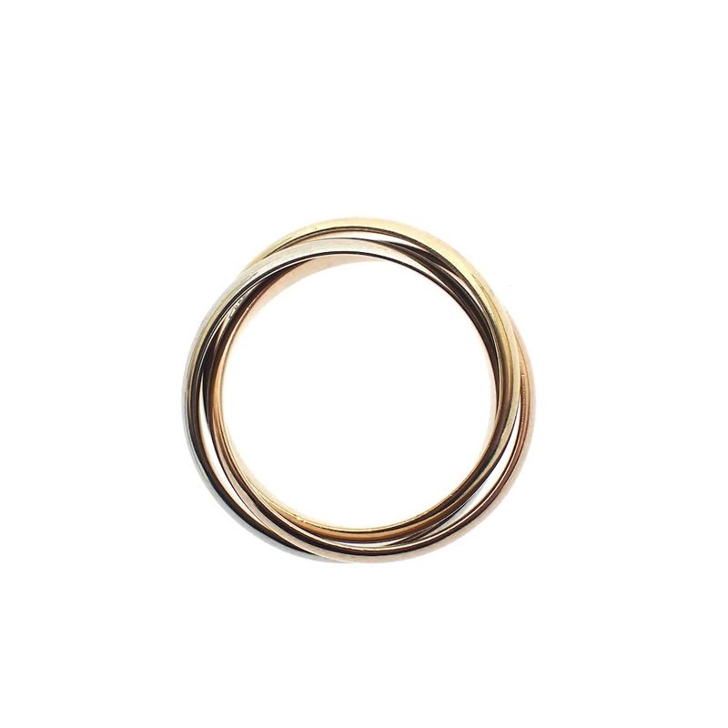 Image 3 of 18 ct. Tricolor gold trinity ring
