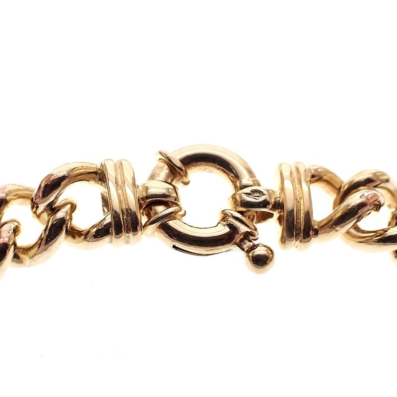 Image 4 of Solid gold gourmet link bracelet | 20 cm