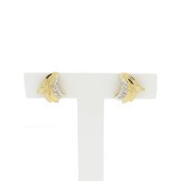 Gold fantasy stud earrings with diamond | 0.03 ct.