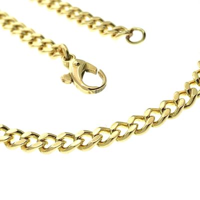Image 2 of Gold wide gourmet link necklace | 42 cm