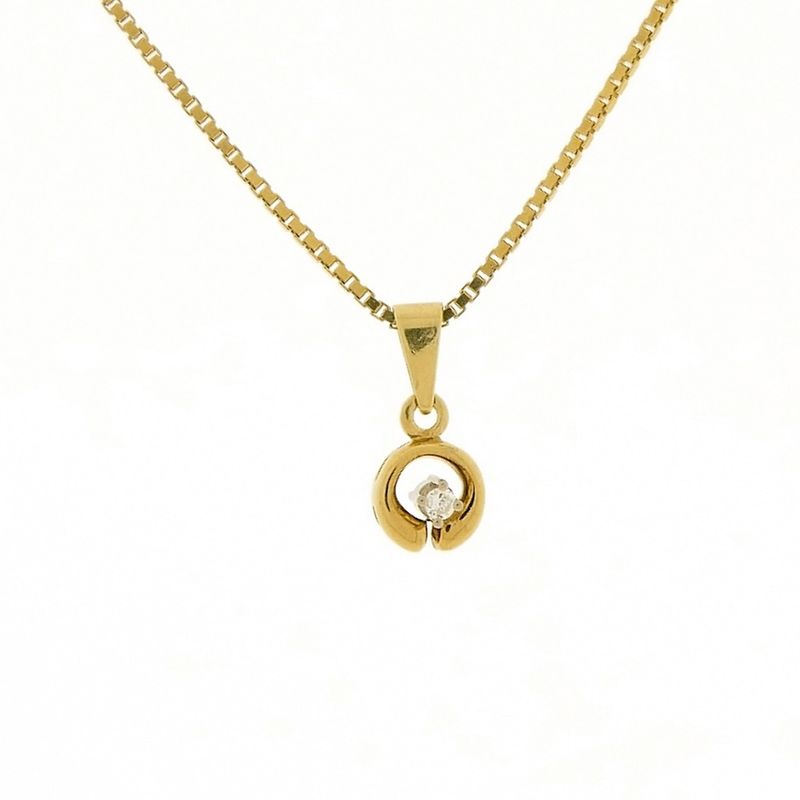 Image 6 of Gold pendant with diamond | 0.03 ct.