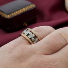 Image 4 of Two-tone gold ring with diamonds; Approx. 1.15 ct.