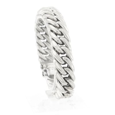 Image 1 of Solid Silver Gourmet Link Bracelet