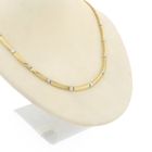 Image 3 of Two-tone gold bar link necklace | 42.5 cm