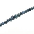 Image 5 of Blue moissanite bead necklace with gold clasp