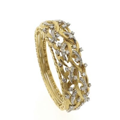 Image 2 of Luxurious gold bracelet with diamond; 1.78 ct.