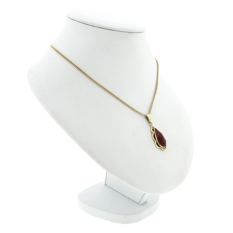 Image 6 of Vintage gold pendant with carnelian