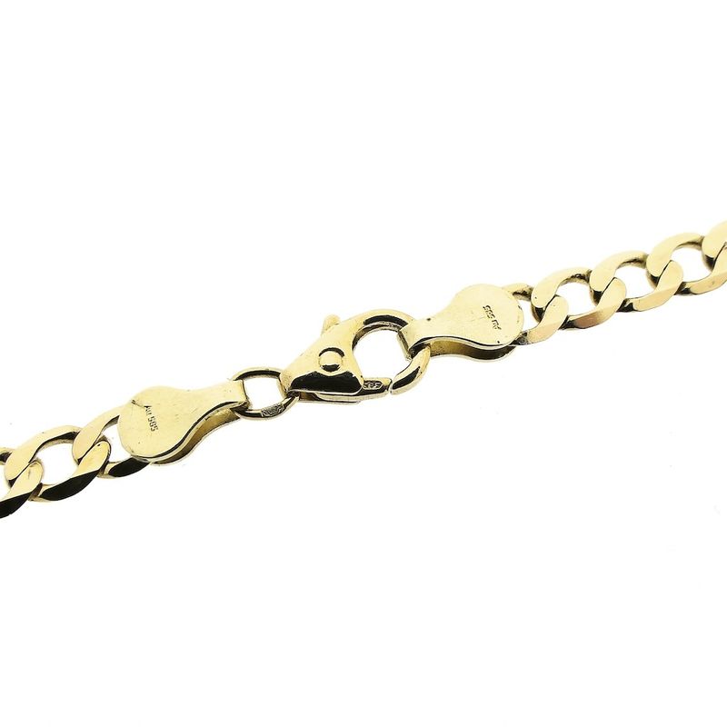 Image 3 of Gold flat/wide gourmet link chain