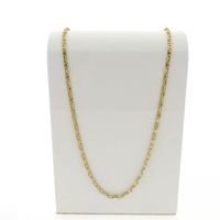 Gold navy link necklace; men | 59.5 cm