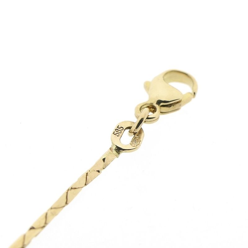 Image 7 of Gold cobra link necklace with fixed pendant | 41.5 cm