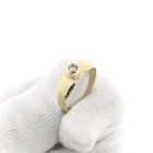 Image 9 of Gold solitaire ring with zirconia
