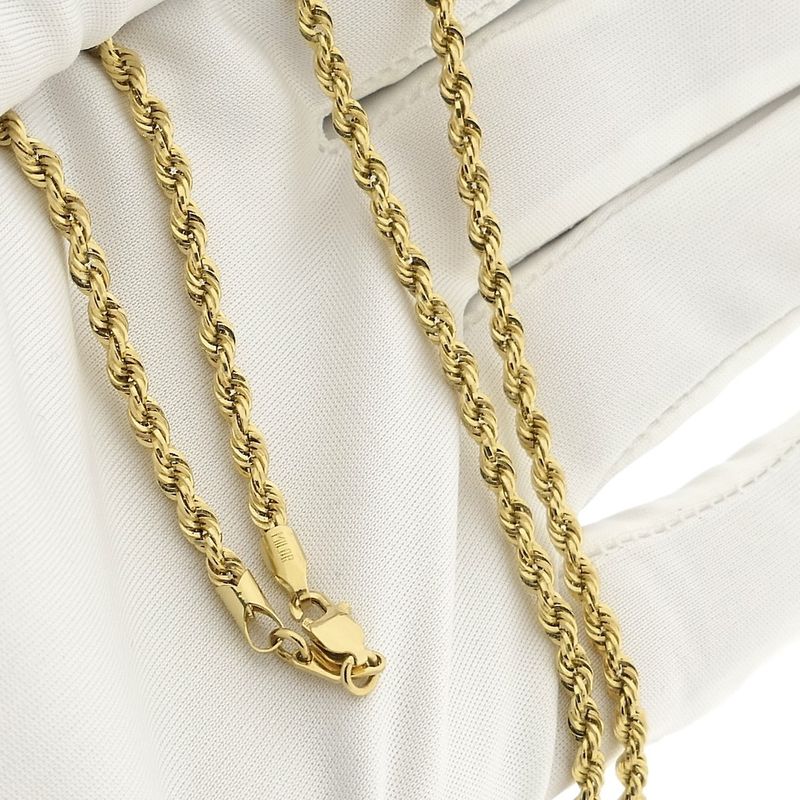 Image 10 of Gold twisted link chain | 45 cm