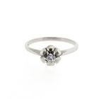 Image 7 of White gold solitaire ring with diamond | 0.10 ct.