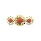 Image 1 of Antique gold brooch with blood coral