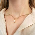 Image 3 of 18 ct. Gold pendant with cultured pearl
