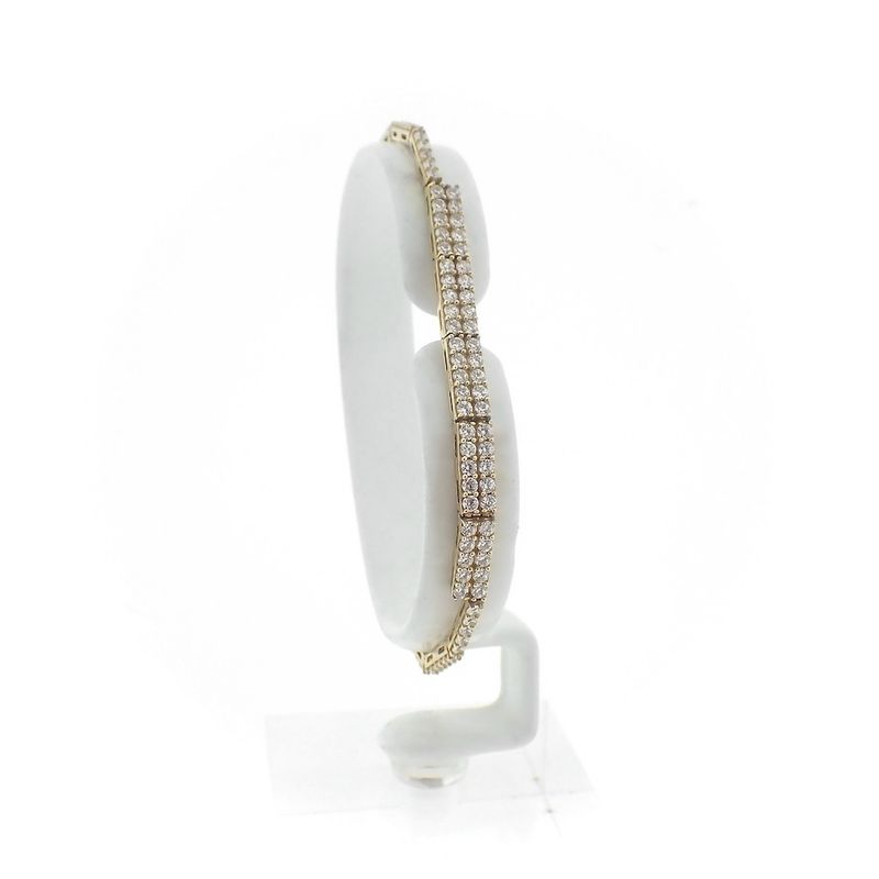 Image 3 of Gold tennis bracelet with zirconia | 18 cm