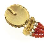 Image 8 of Antique necklace with blood coral and gold cap bell.