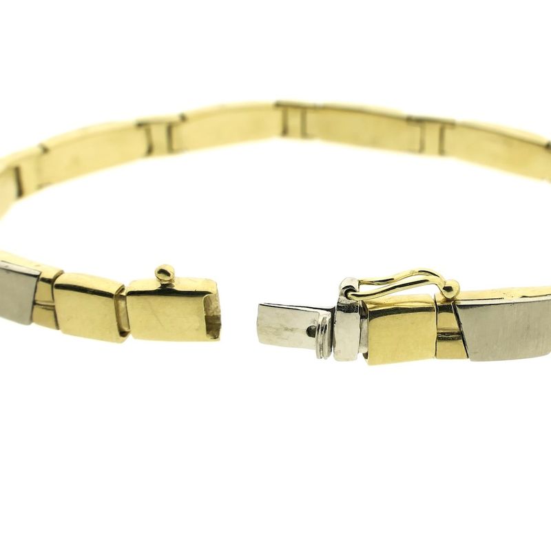 Image 5 of Two-tone gold matte bracelet