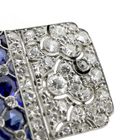 Image 6 of Platinum brooch with sapphire and diamond approx. 1.70 ct.