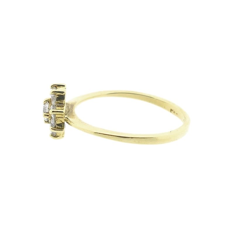 Image 7 of Gold subtle entourage ring with zirconia