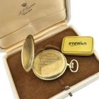 Image 11 of Eterna 14k gold pocket watch 1949; Royal Textile Factory C.T. Stork
