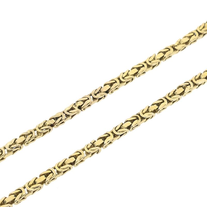 Image 6 of Gold square king link necklace | 62 cm