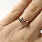Image 3 of White gold solitaire ring with diamond | 0.10 ct.
