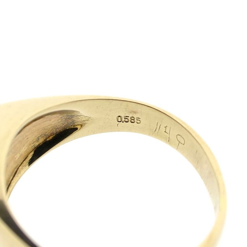 Image 6 of Gold solitaire ring with diamond; 0.10 ct.