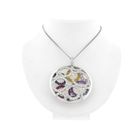 Image 7 of White gold pendant with bubbles of gemstones and diamond 7.07 ct.