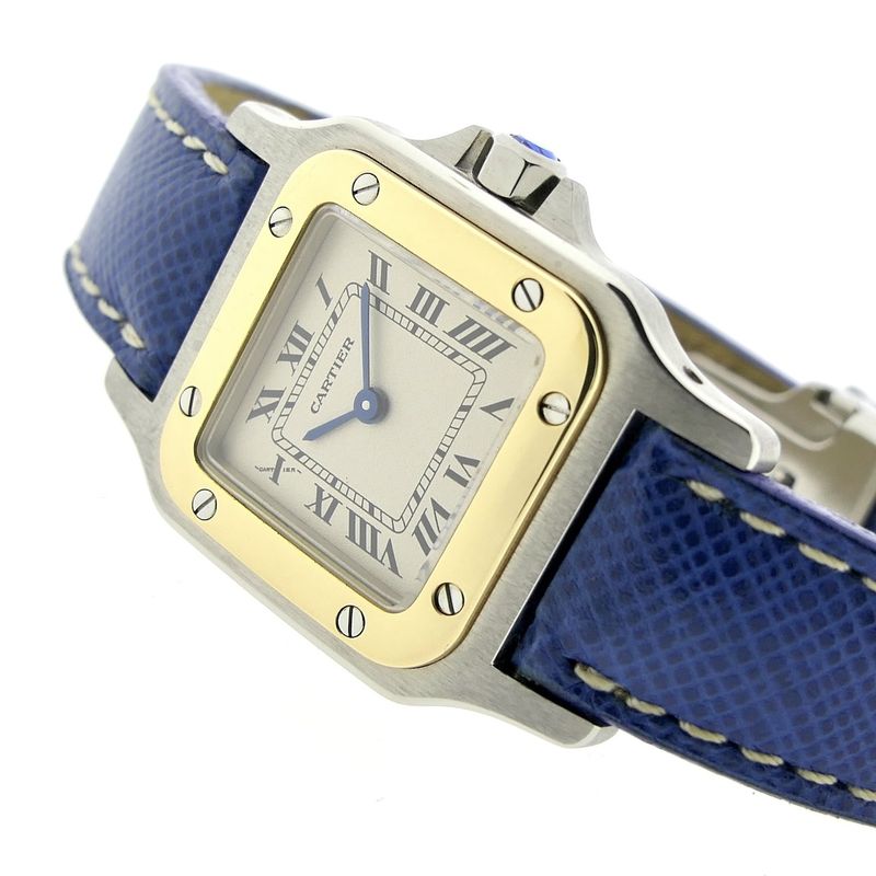 Image 11 of Cartier Santos Galbee; Gold/steel ladies watch