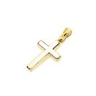 Afbeelding 10 van Bicolor gouden hanger van een kruis
