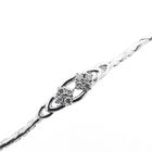 Image 9 of White gold cobra link bracelet with diamonds; 0.28 ct.