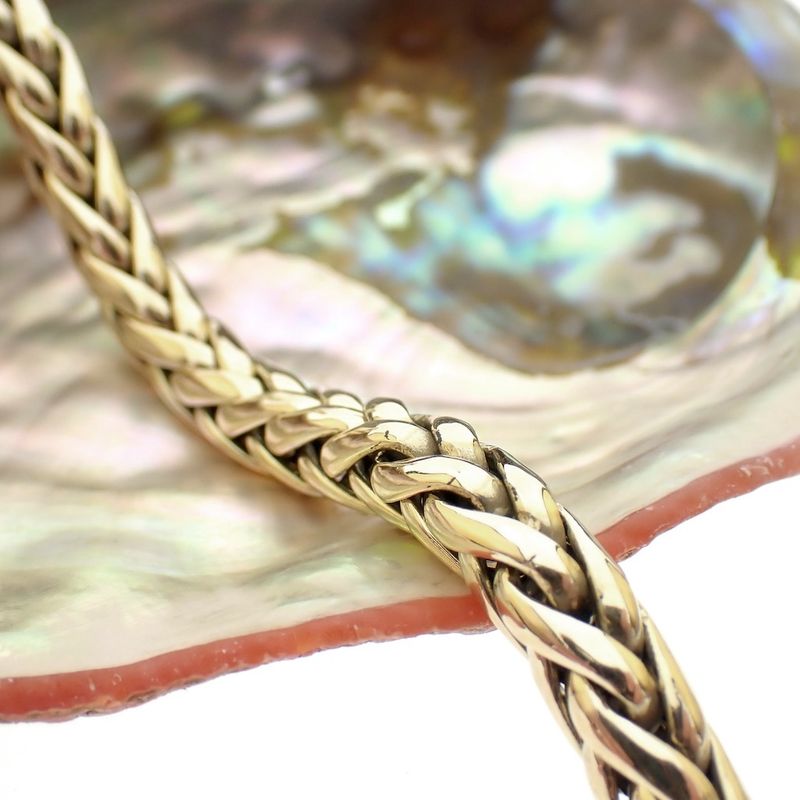 Image 2 of Gold foxtail link bracelet | 20.5 cm