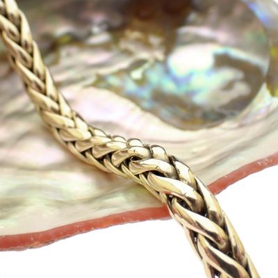 Gold foxtail link bracelet | 20.5 cm Image 2 of Gold foxtail link bracelet | 20.5 cm