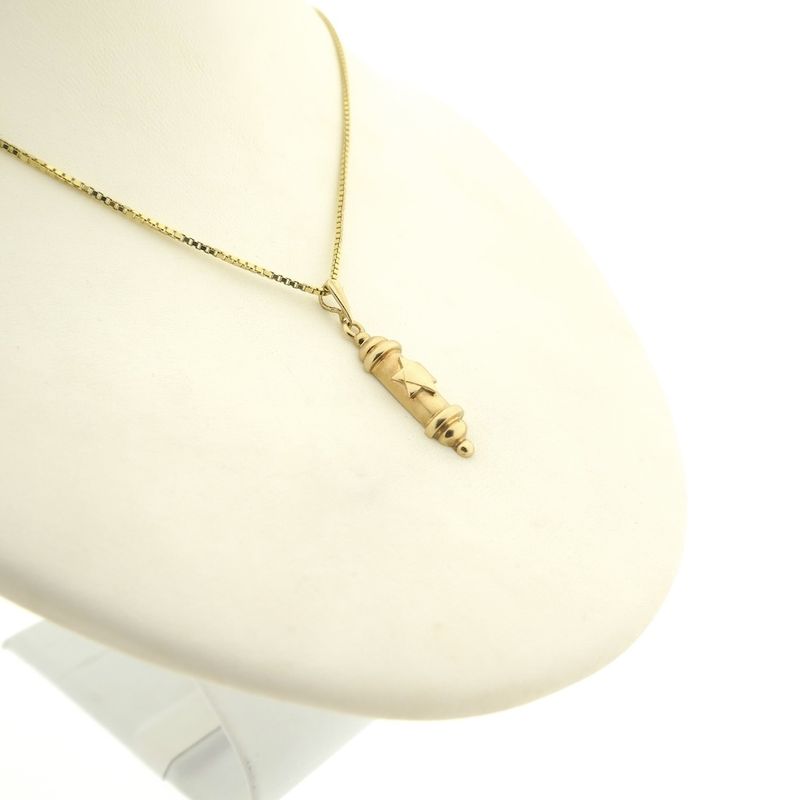 Image 9 of Vintage gold Mezuzah pendant