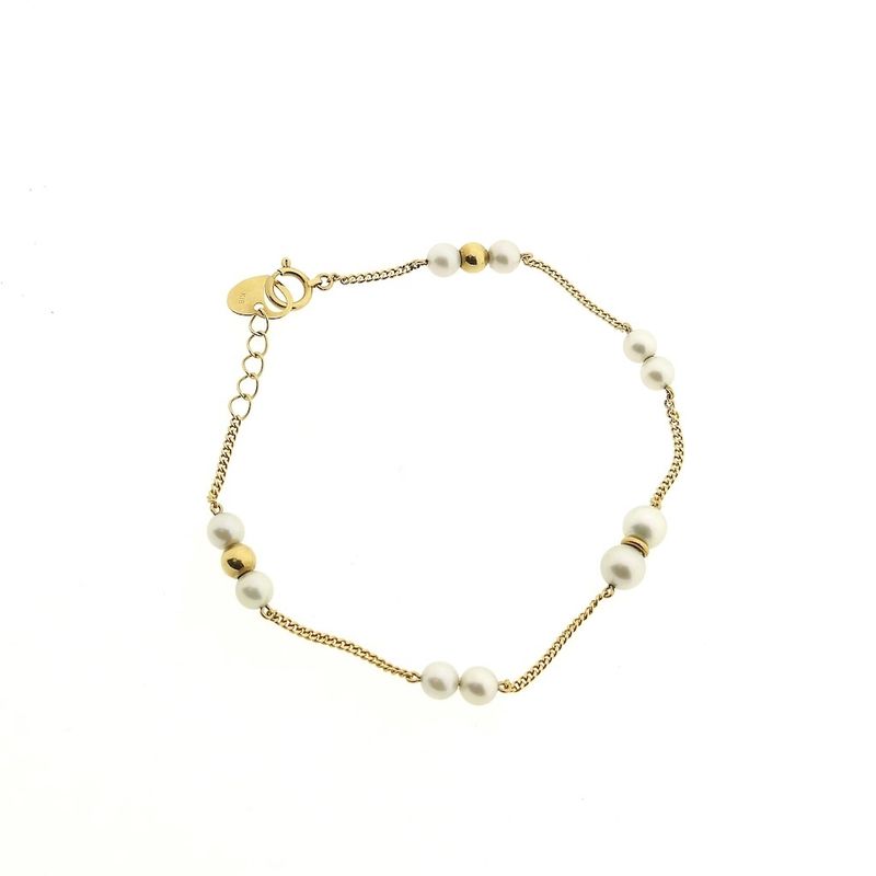 Image 4 of Gold bracelet with pearls
