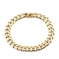 18K Gold gourmet link bracelet | 20.5 cm