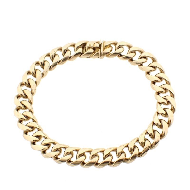 Image 1 of 18K Gold gourmet link bracelet | 20.5 cm