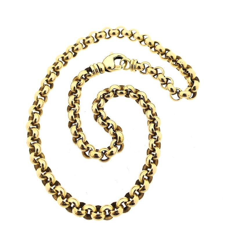 Image 6 of Gold jasseron link necklace | 45 cm