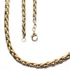 Image 3 of Gold braided chain; Foxtail link | 47 cm