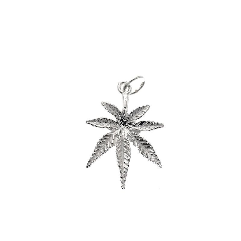 Image 4 of Silver marijuana leaf charm