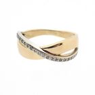 Image 3 of Two-tone gold ring with 0.105 ct diamonds.