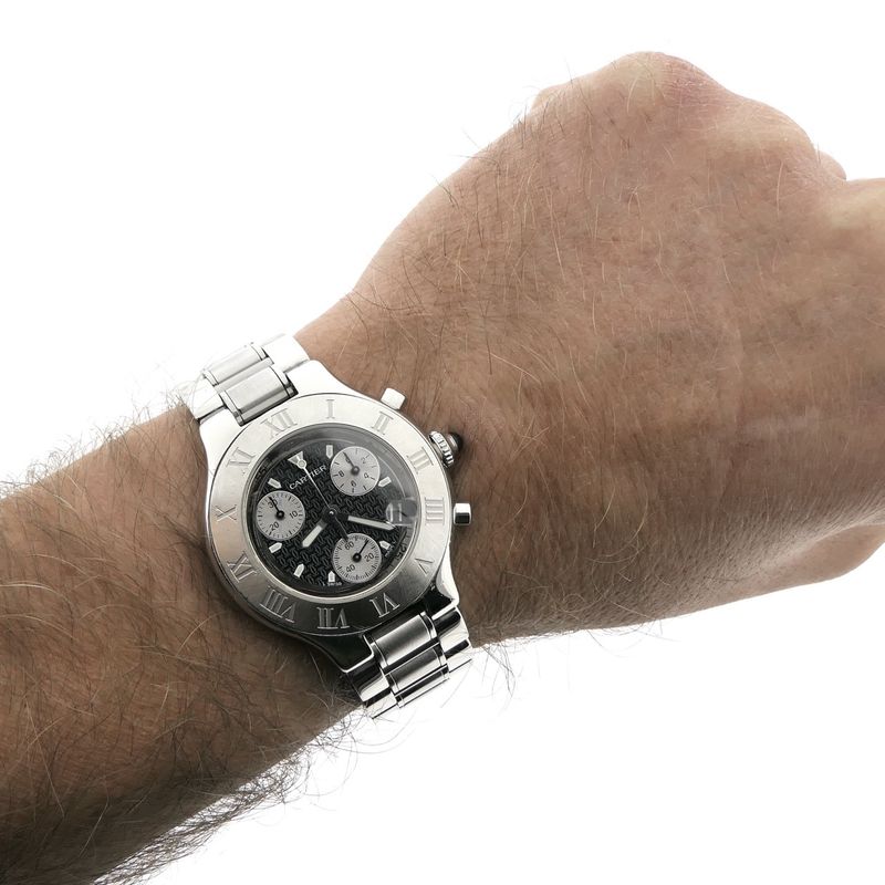 Image 10 of Cartier Chronoscaph 21 Ref. 2424; Unisex chronograph watch