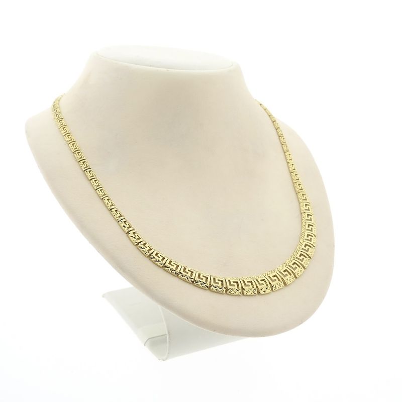 Image 3 of 18K Gold Meander Necklace | 47 cm