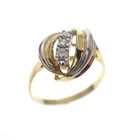 Image 1 of Two-tone gold fantasy ring set with 0.13 ct diamond.